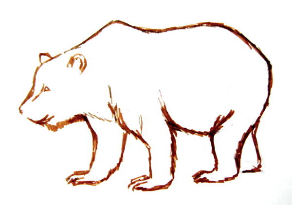 Brown Bear Drawing Sketch