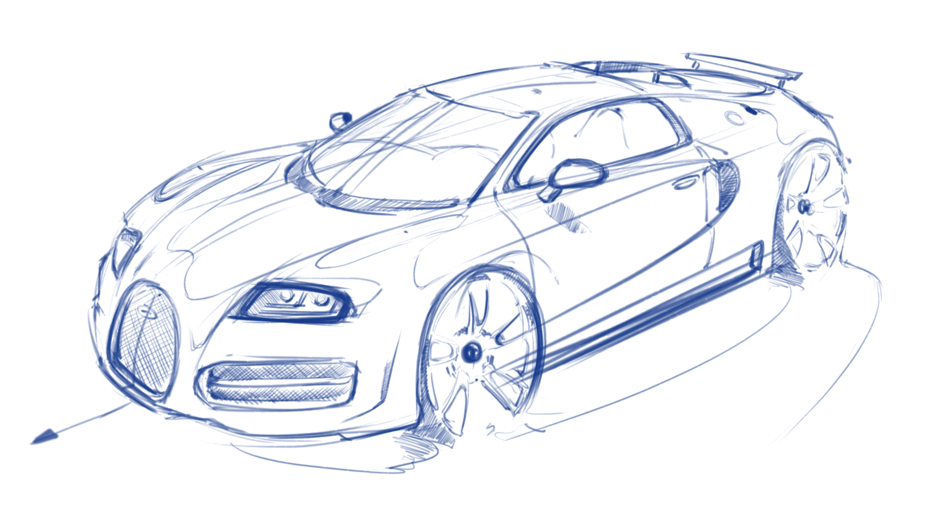 Bugatti Drawing Art