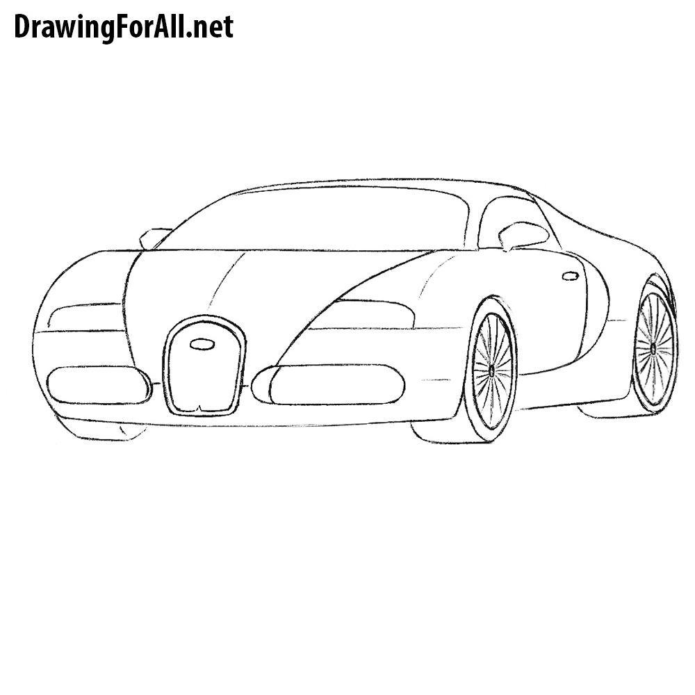 Bugatti Drawing High-Quality