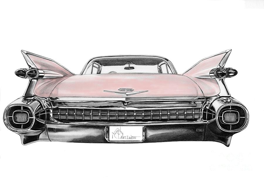 Cadillac Drawing High-Quality