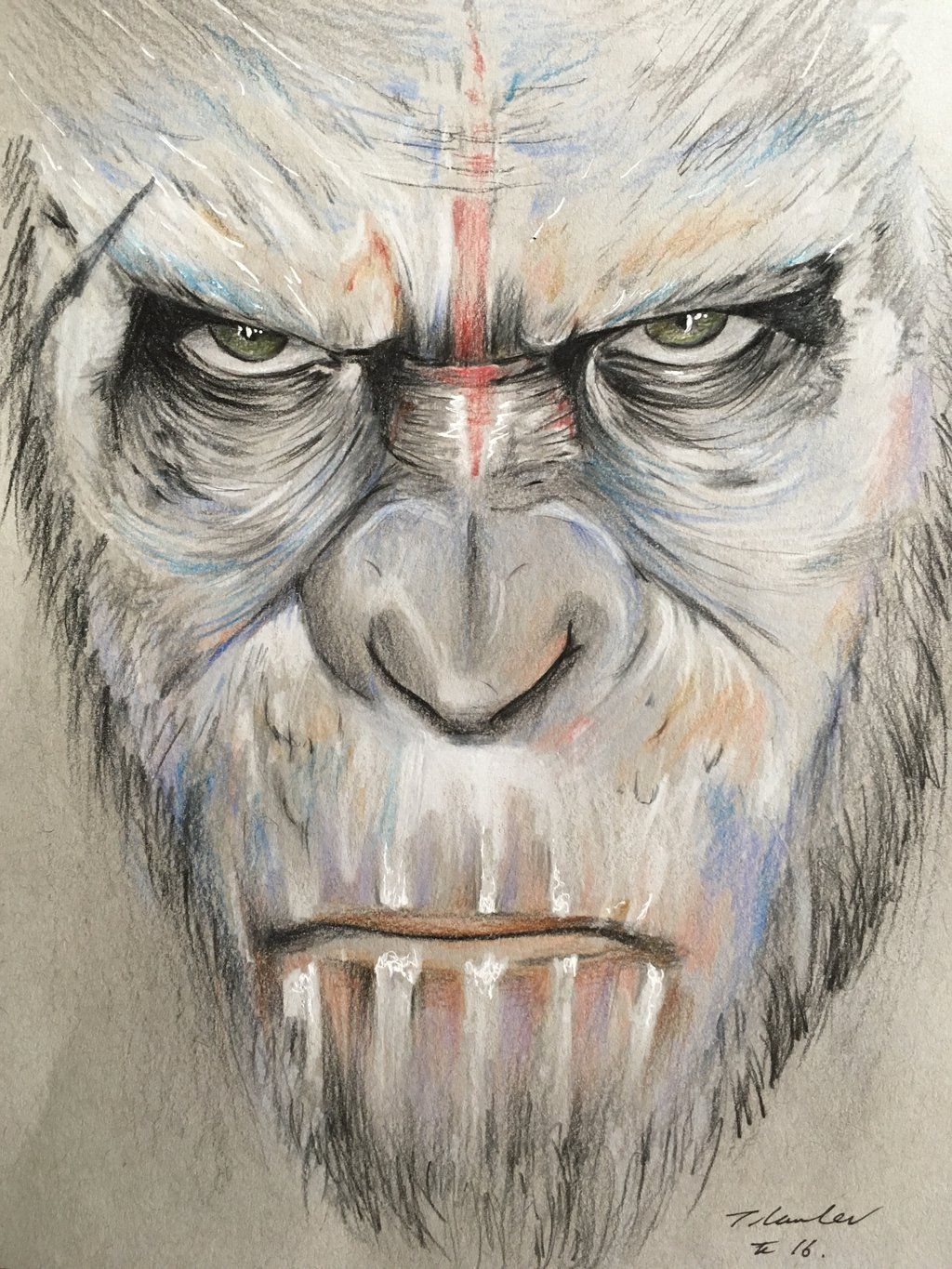 Caesar Ape Drawing Image
