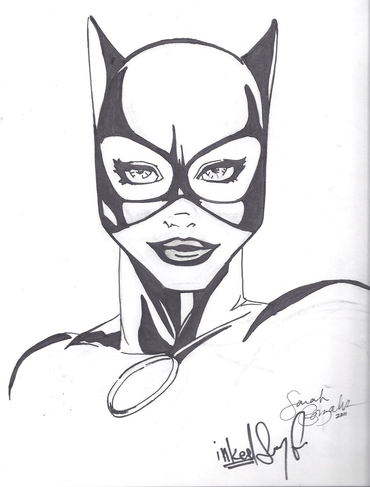 Catwoman Art Drawing
