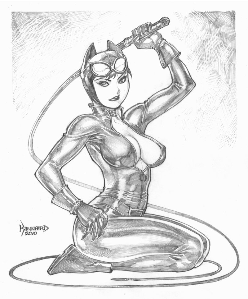Catwoman Drawing Beautiful Image
