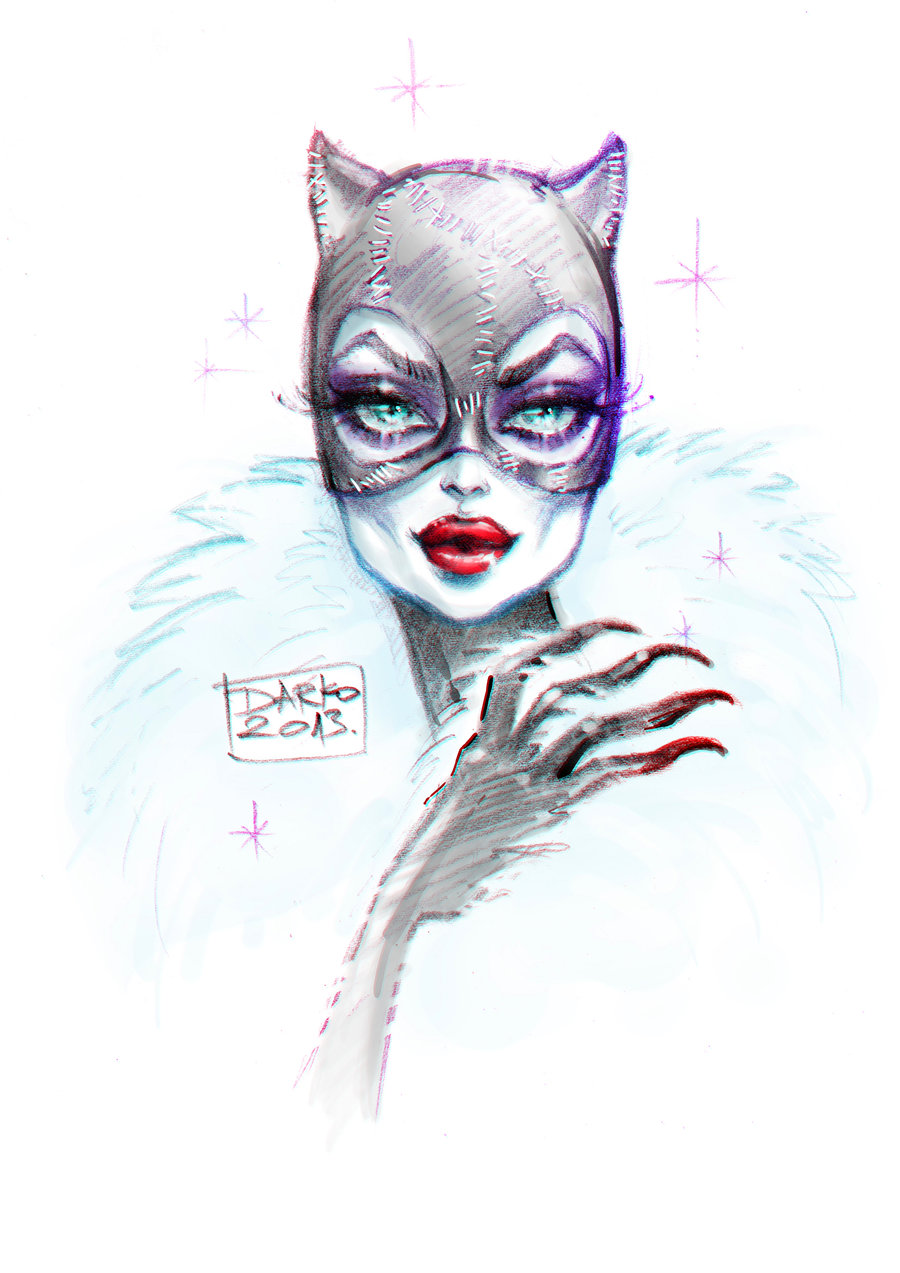 Catwoman Drawing High-Quality
