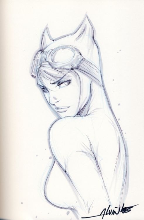 Catwoman Drawing Sketch