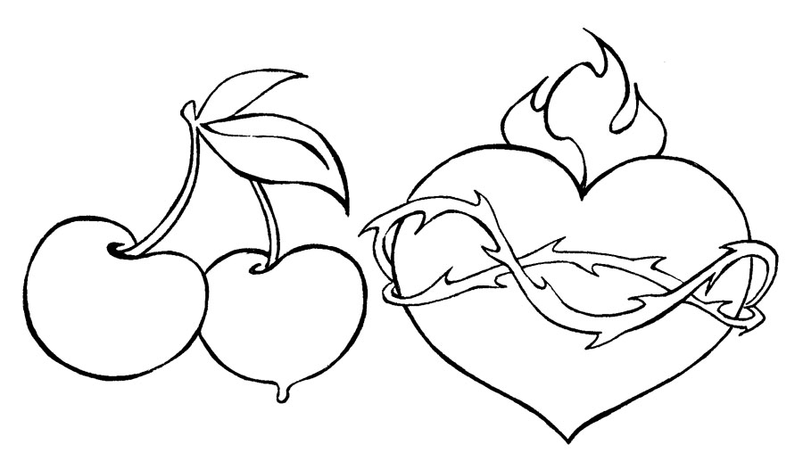 Cherry Tattoo Drawing Image