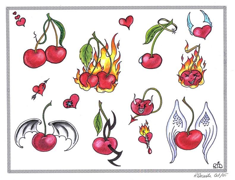 Cherry Tattoo Drawing