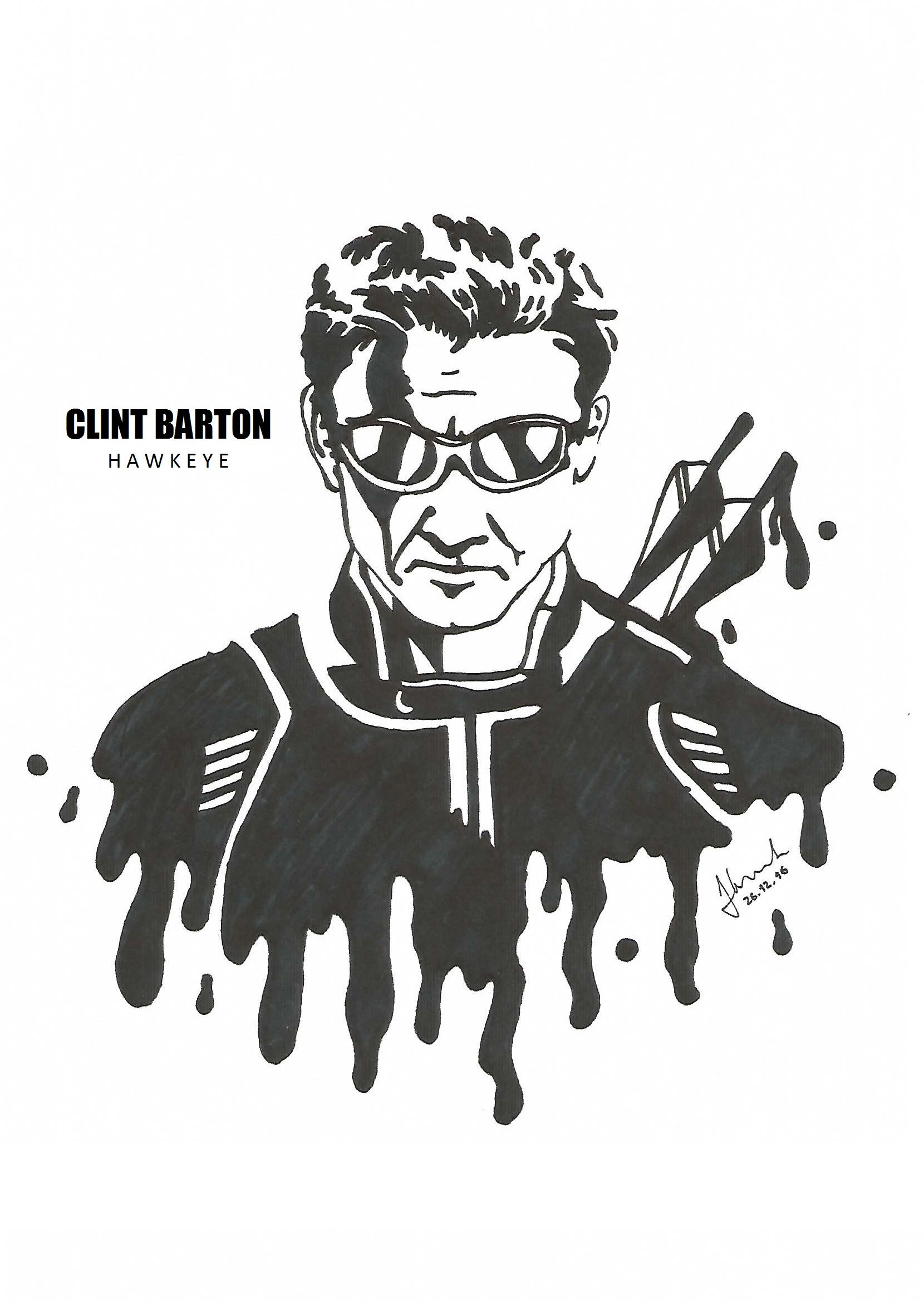Clint Barton Drawing Image
