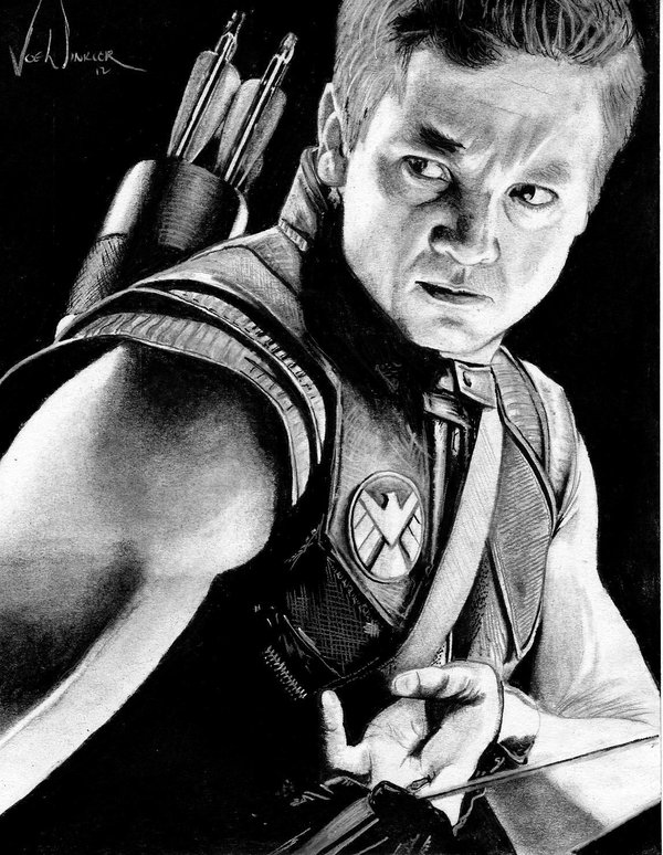 Clint Barton Drawing Picture