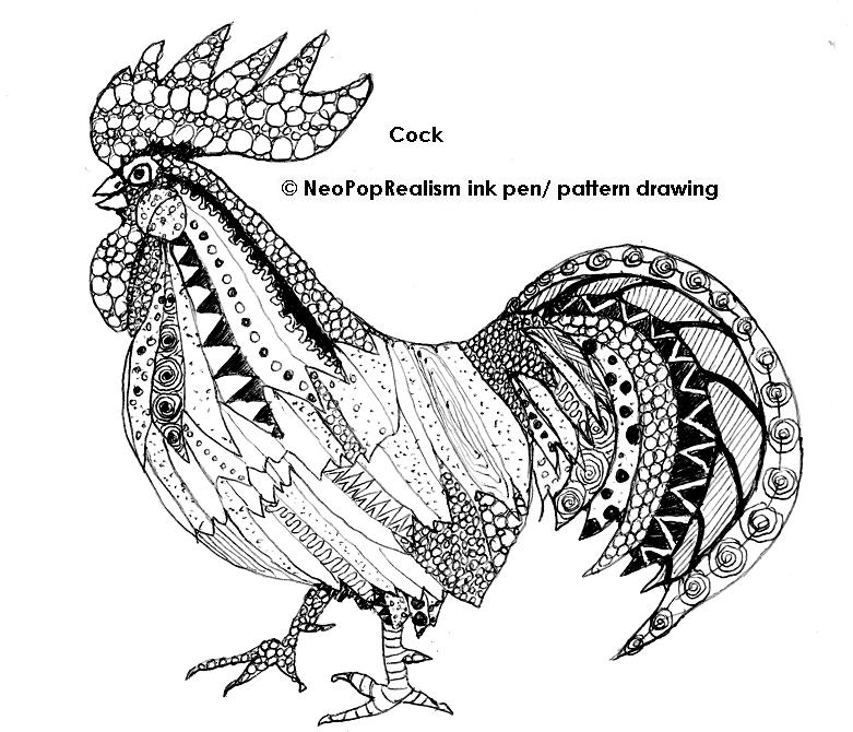 Cock Drawing Image