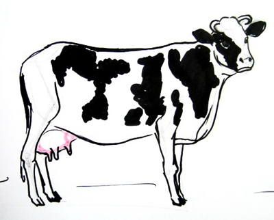 Cow Drawing Photo
