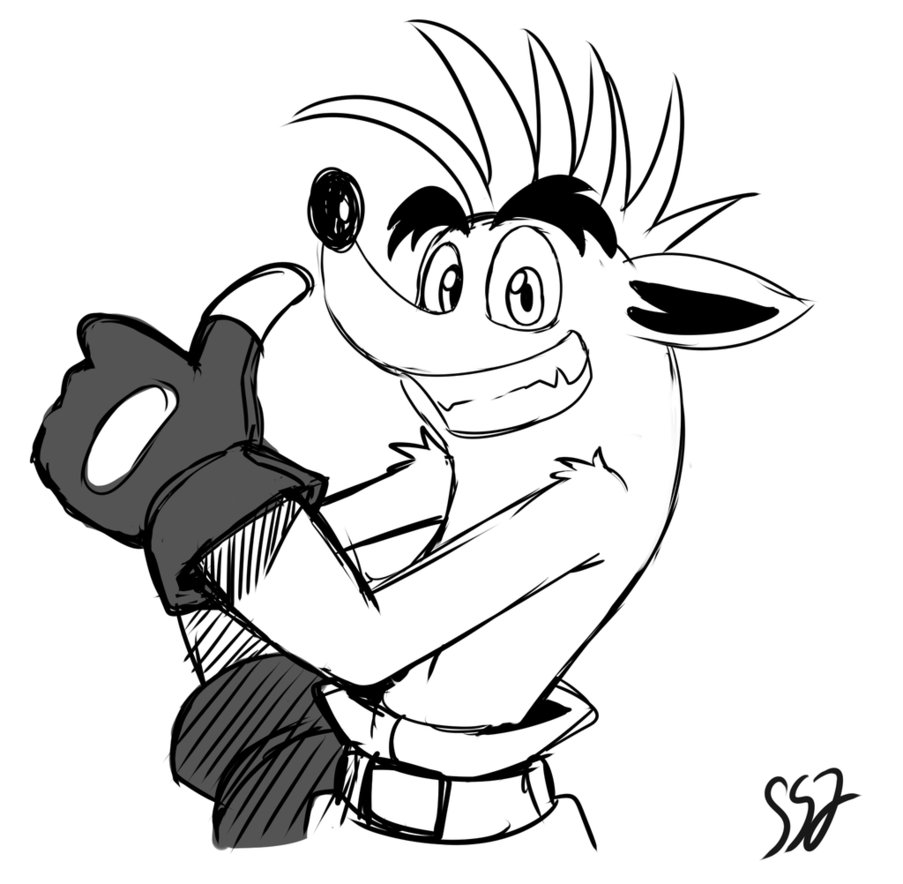 Crash Bandicoot Drawing Art