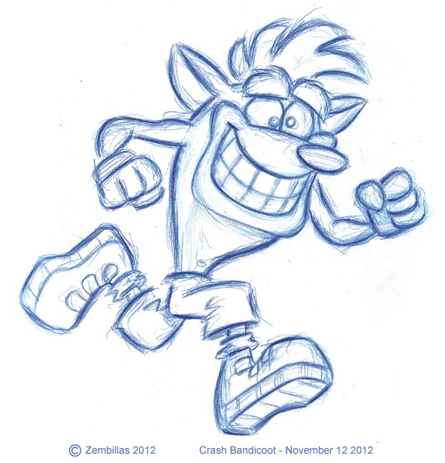 Crash Bandicoot Drawing High-Quality
