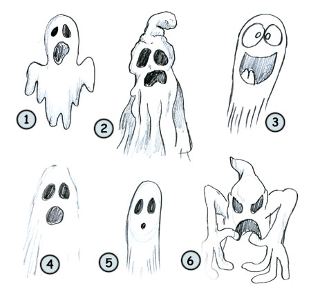 Cute Ghost Drawing Image