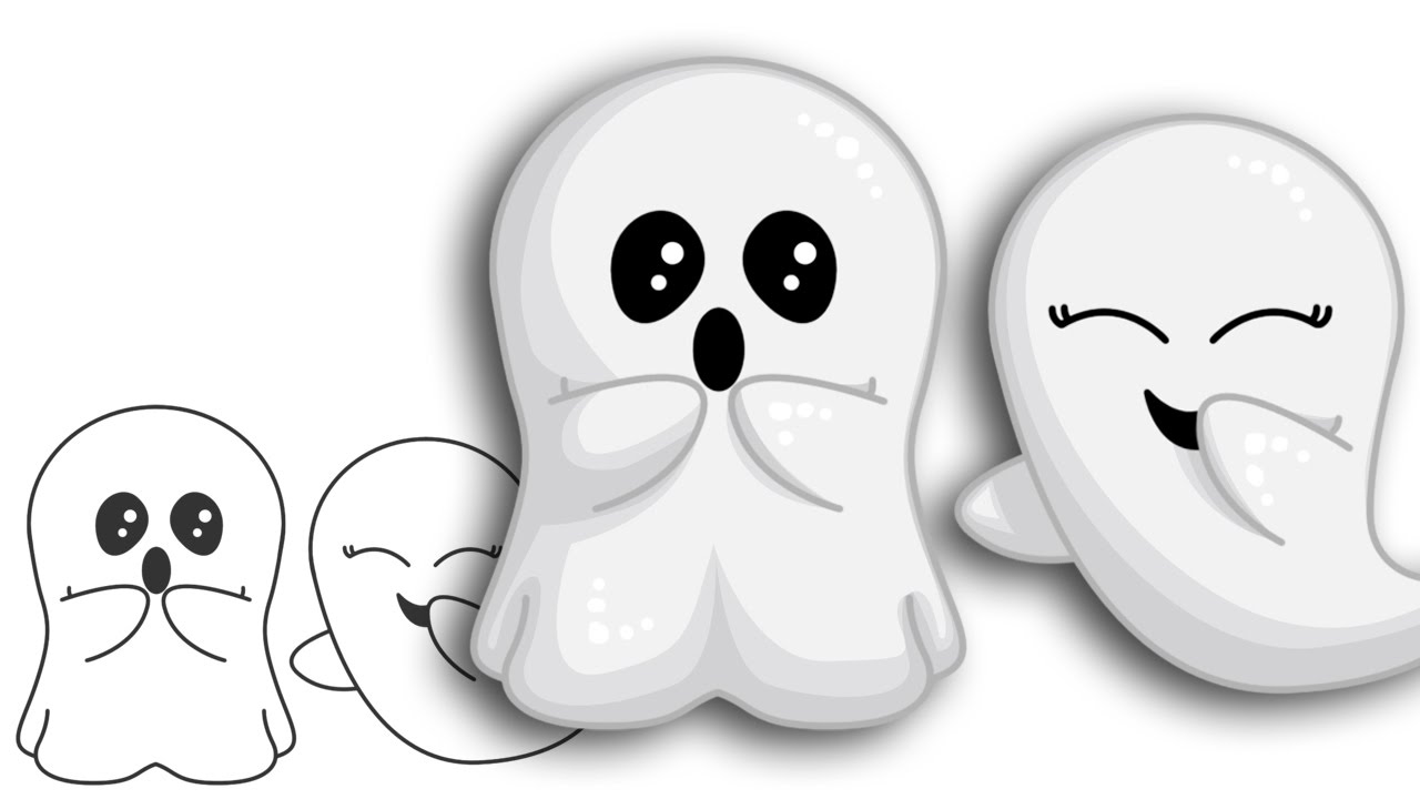 Cute Ghost Drawing Sketch