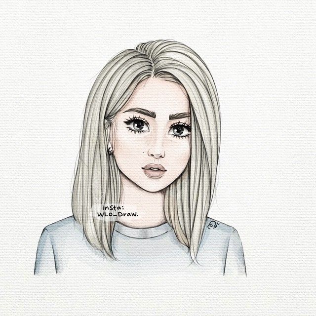 Cute Girl Drawing Art