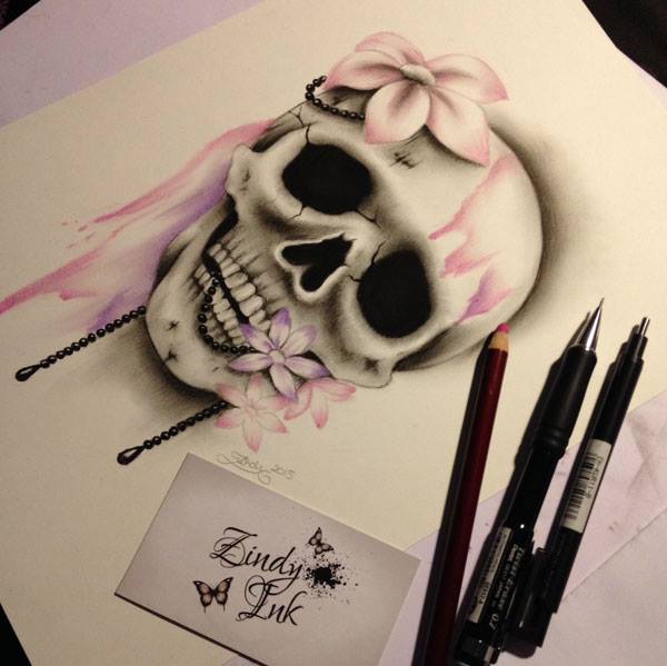 Decaying Skull Drawing Pictures