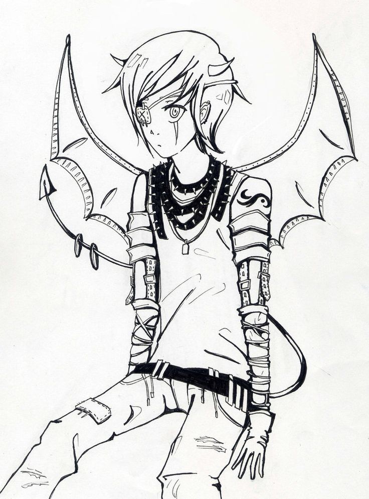Devil Boy Drawing