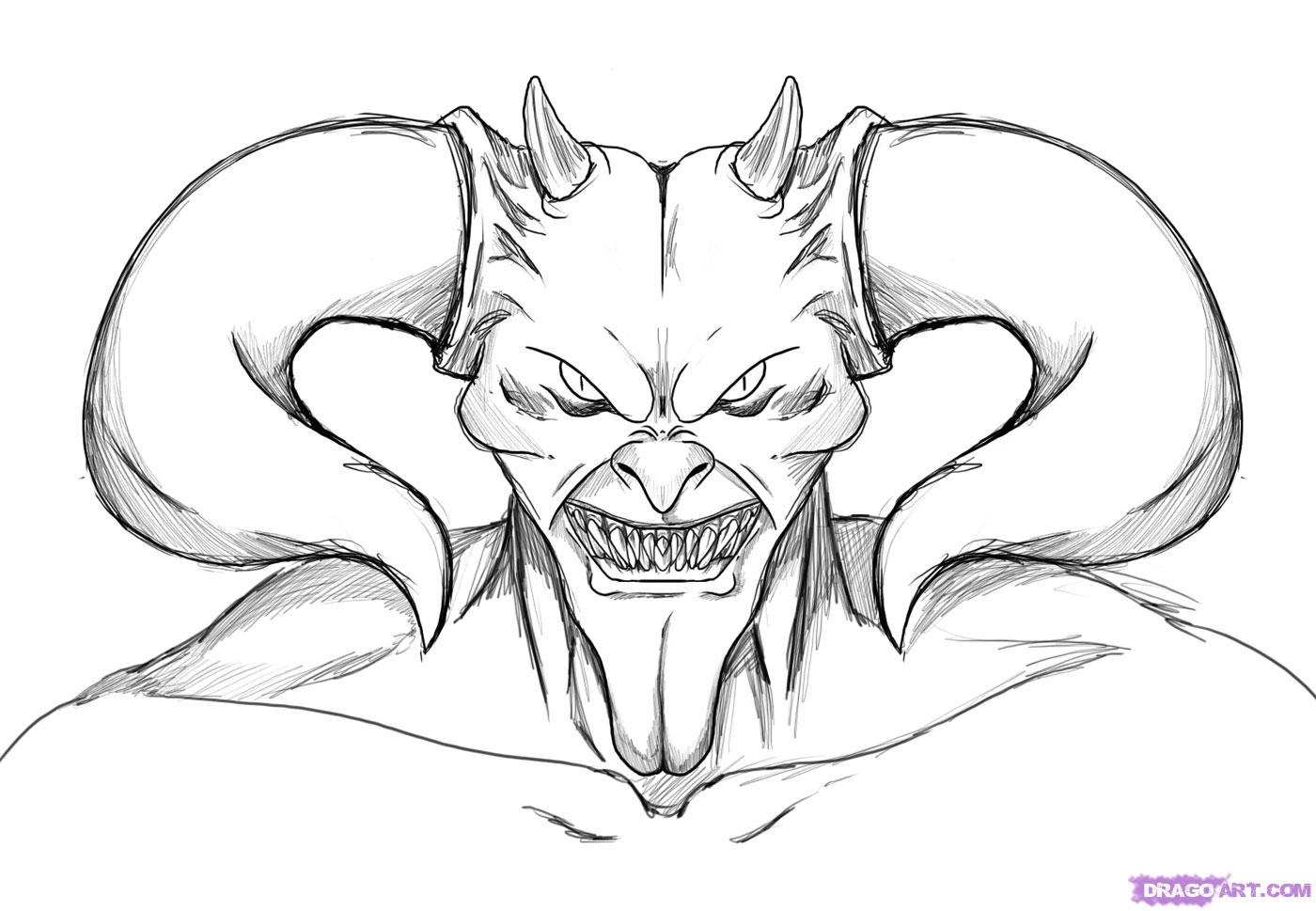Devil Head Drawing Amazing