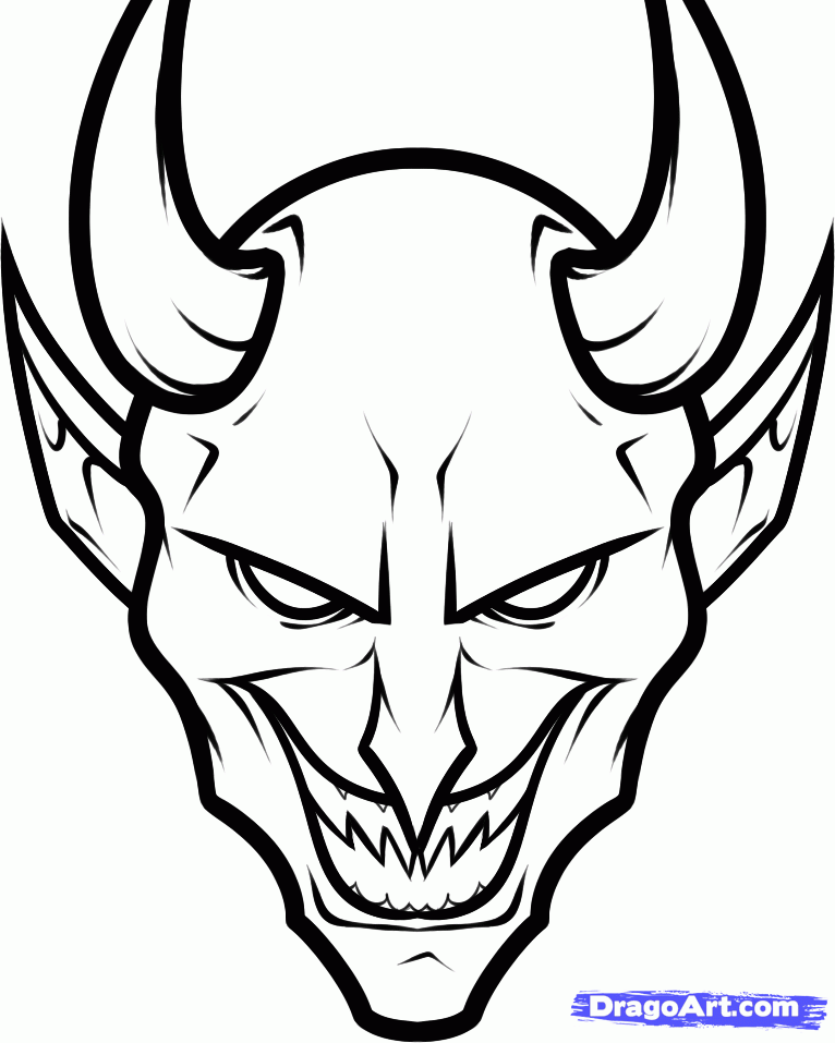 Devil Head Drawing Image