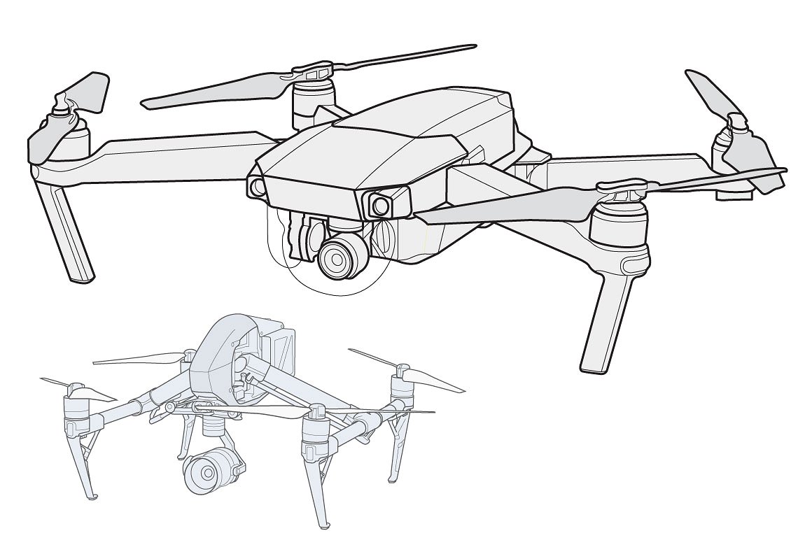 Drone Sketch Vector Art Icons and Graphics for Free Download