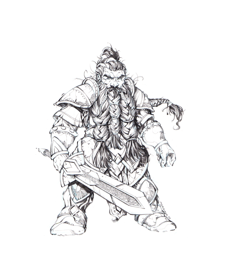 Dwarf sketch by Tony Sart  rwow