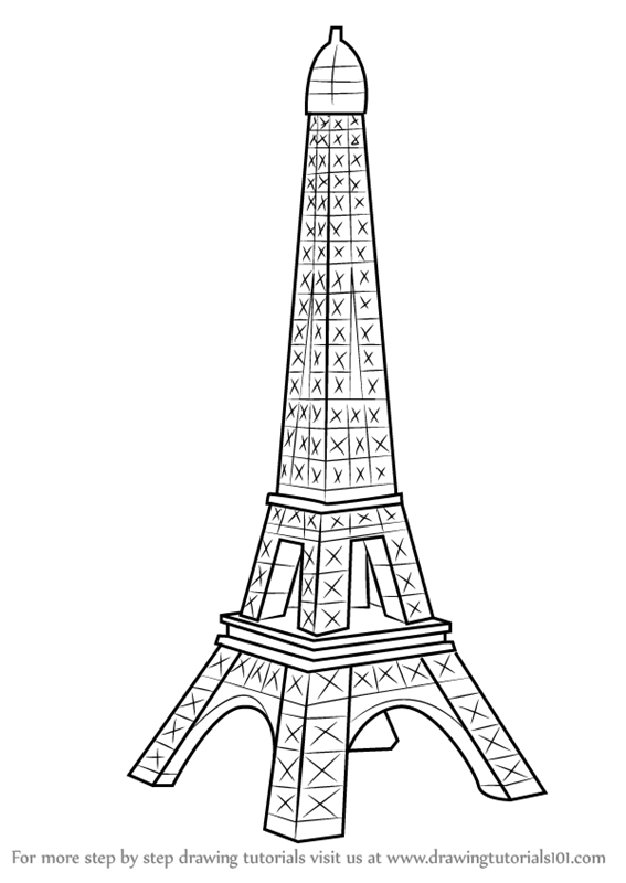 Eiffel Tower Paris Drawing Beautiful Image