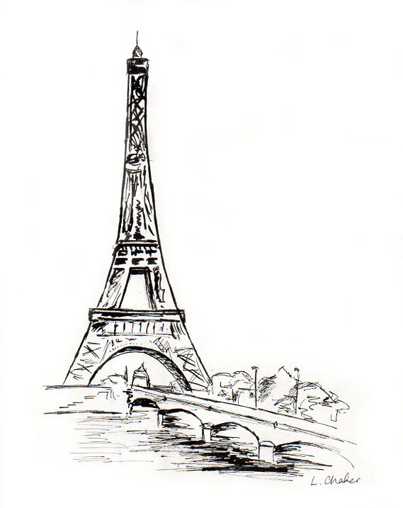 Eiffel Tower Paris Drawing Images