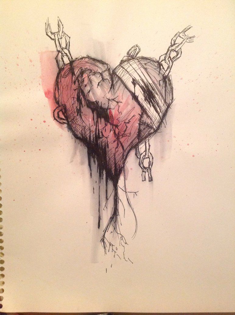 Emo Heart Drawing Picture