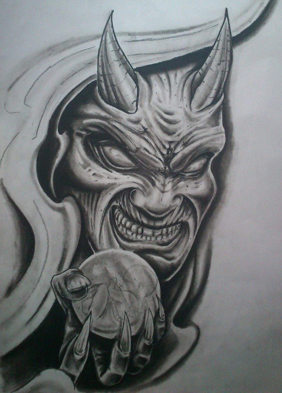 Evil Face Tattoo by Mike DeVries  Tattoos