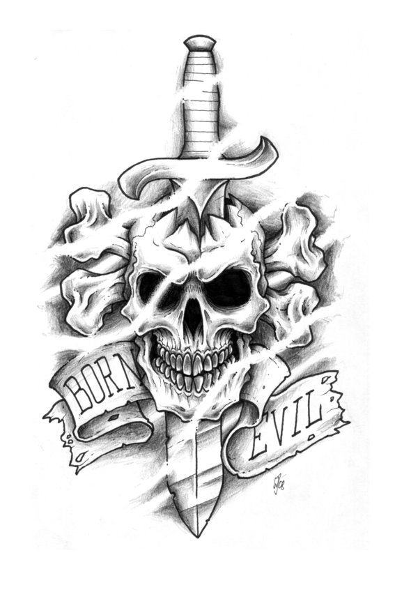 Evil Tattoo Drawing Beautiful Image