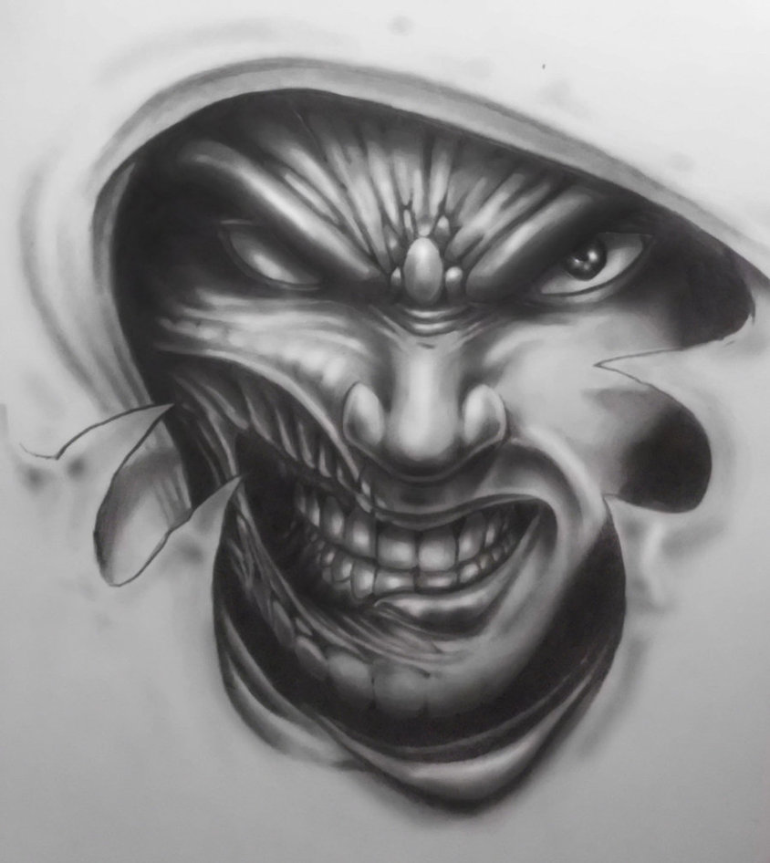Evil Tattoo Drawing Realistic