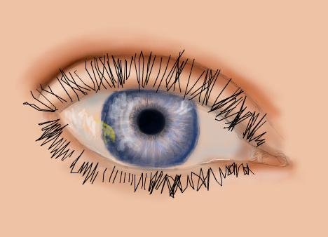 Eyelashes Drawing Image