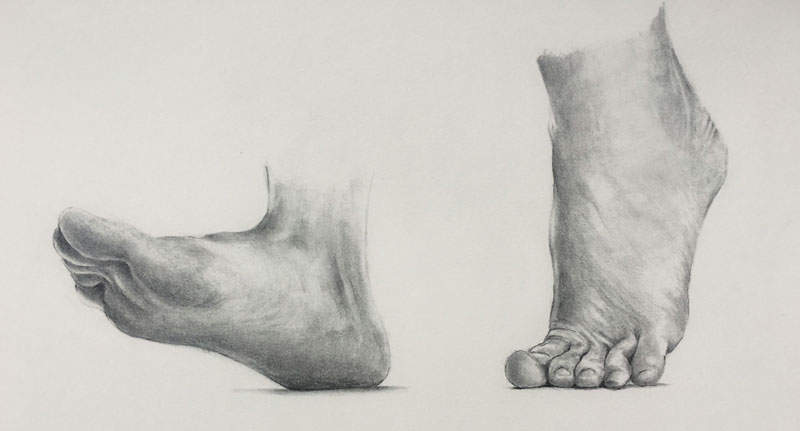 Feet Drawing Beautiful Image