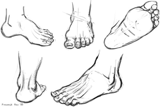 Feet Drawing High-Quality
