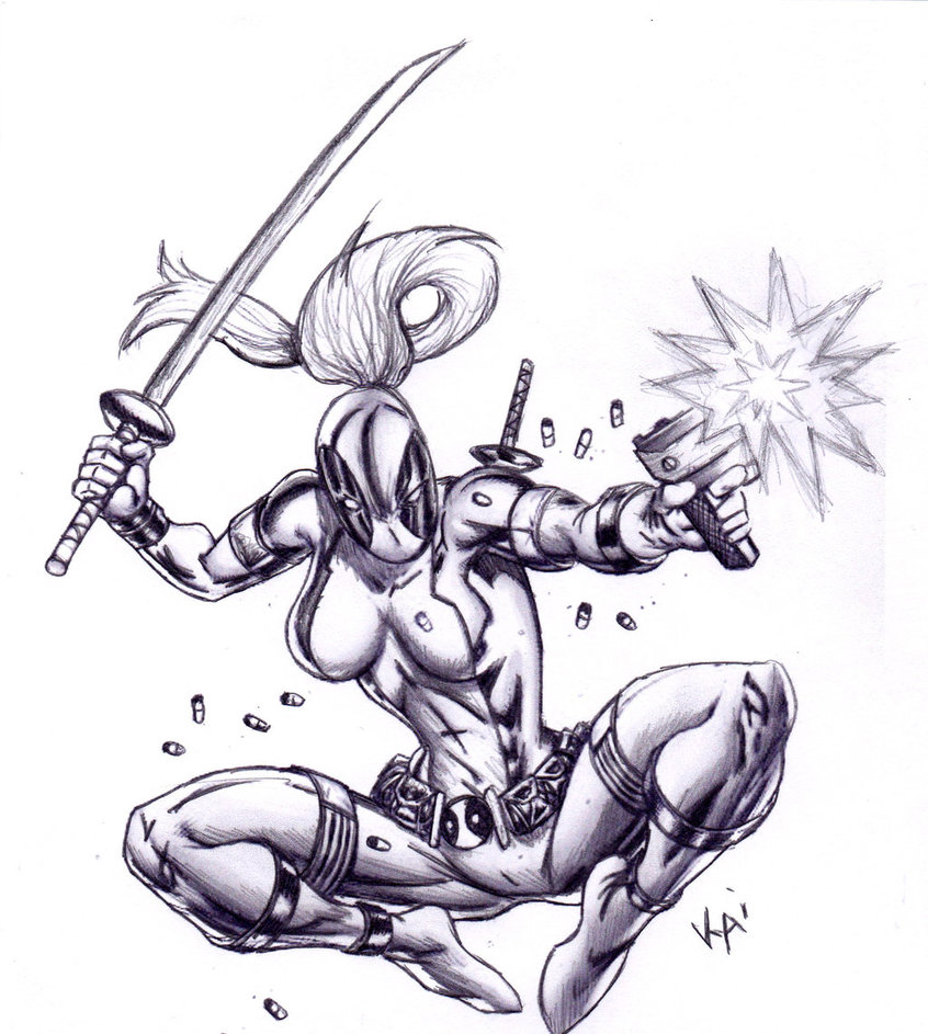 Female Deadpool Drawing Amazing