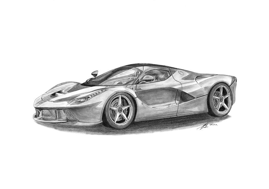 Ferrari Beautiful Image Drawing
