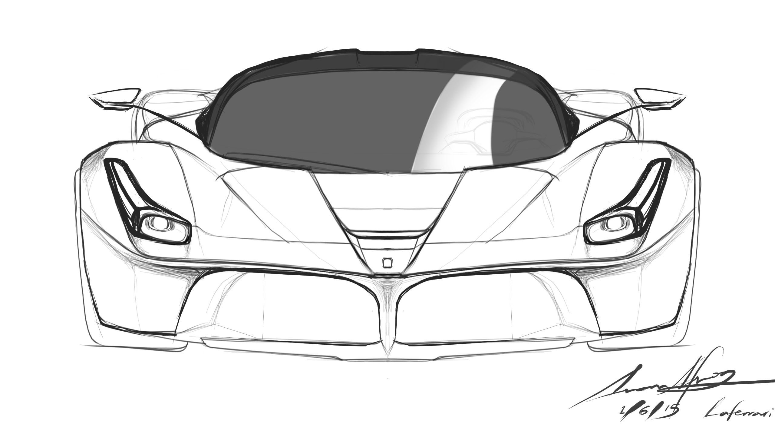 Ferrari Drawing Art