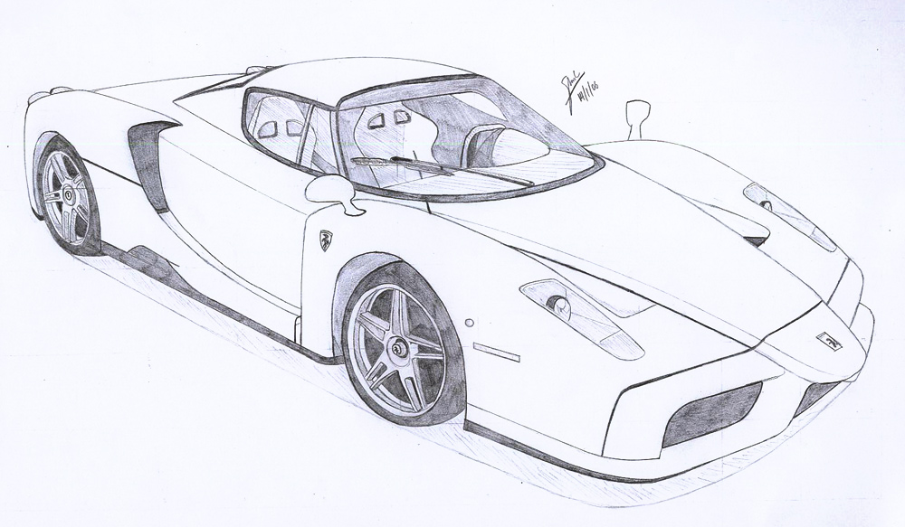 Ferrari Drawing Pic
