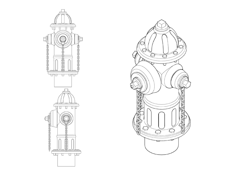 Fire Hydrant Drawing Image