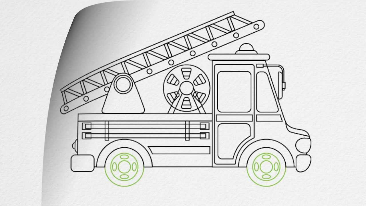 Fire Truck Amazing Drawing