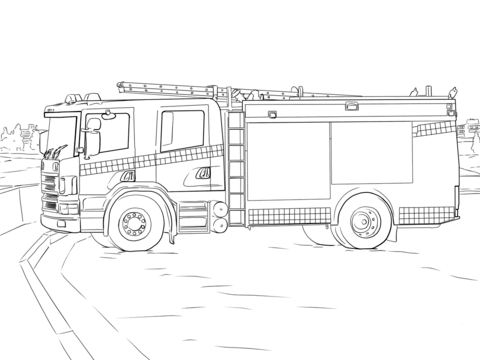 Fire Truck Sketch