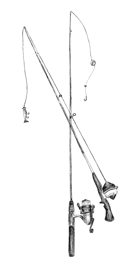 Fishing Pole Pic Drawing - Drawing Skill