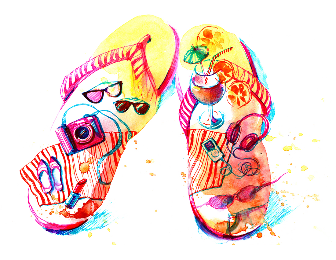 Flip-Flops Drawing Photo