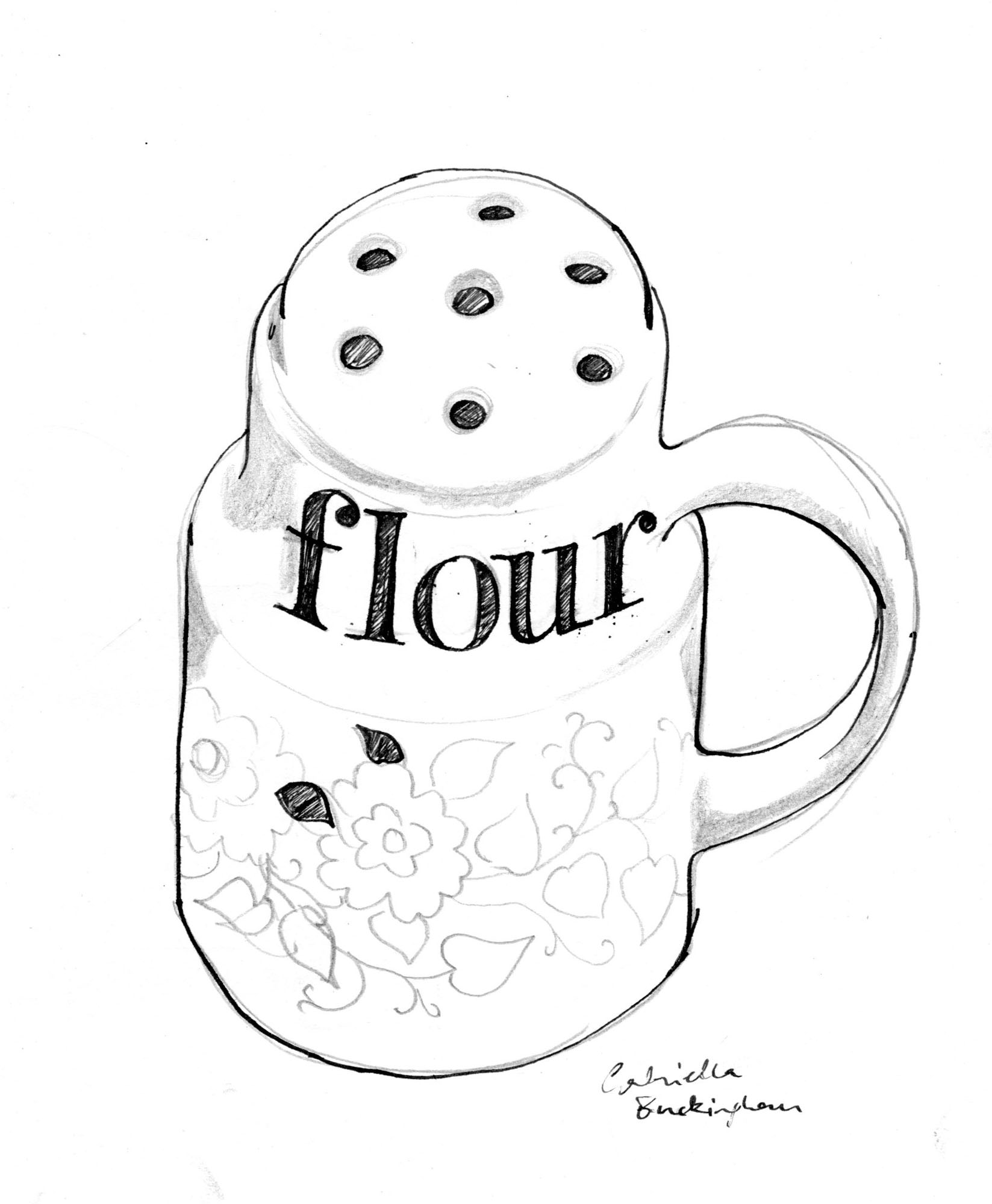 Flour Photo Drawing