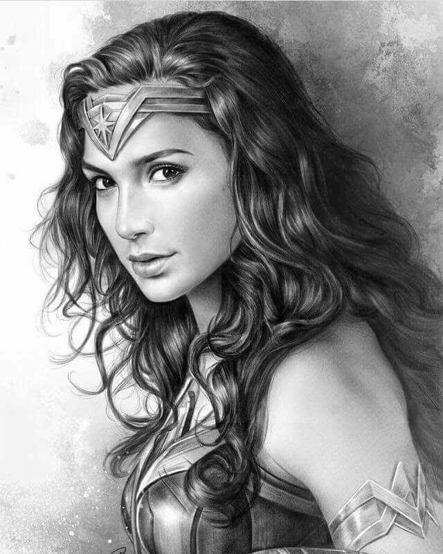 Gal Gadot Drawing Art