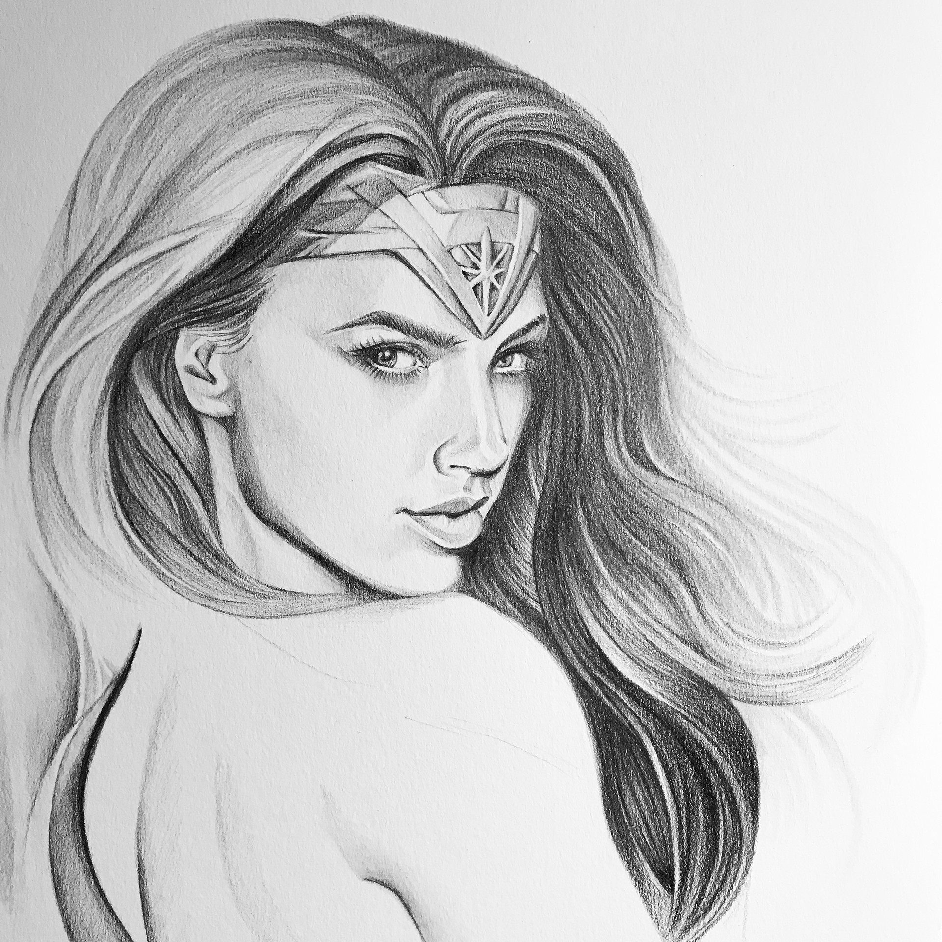 Beautiful Gal Gadot Drawing  Drawing Skill