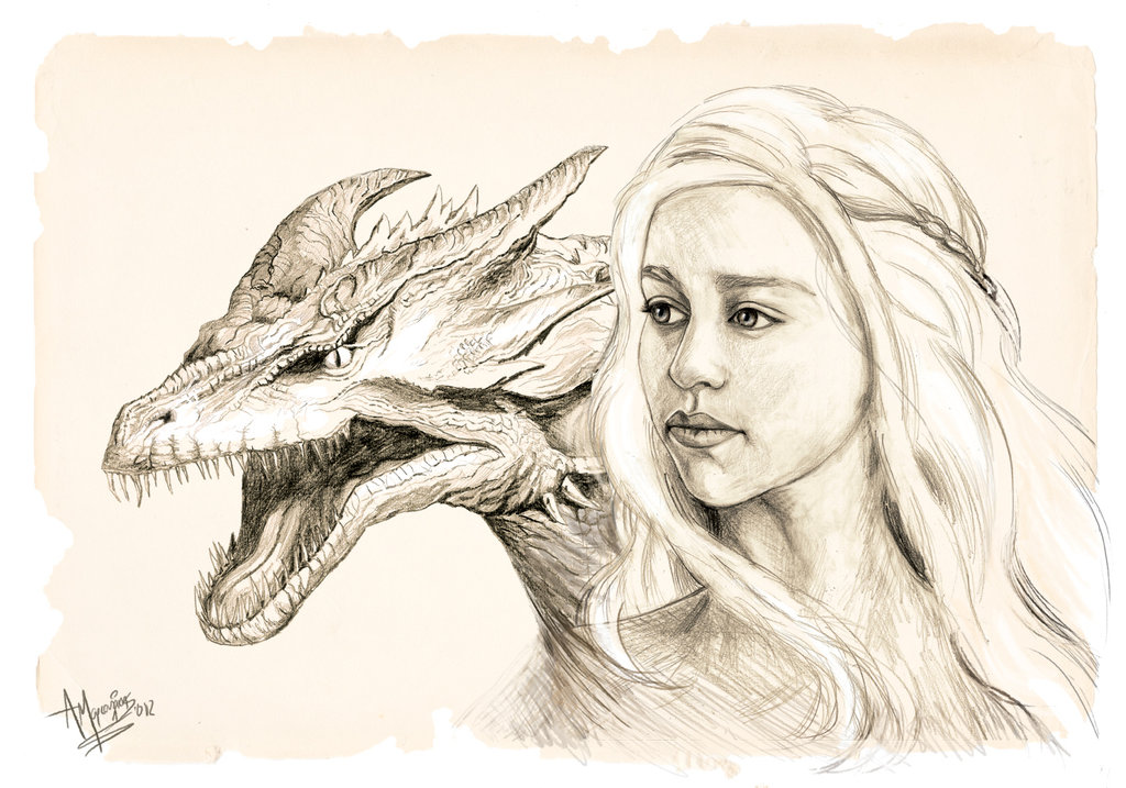 Game of Thrones Dragon Drawing Pic