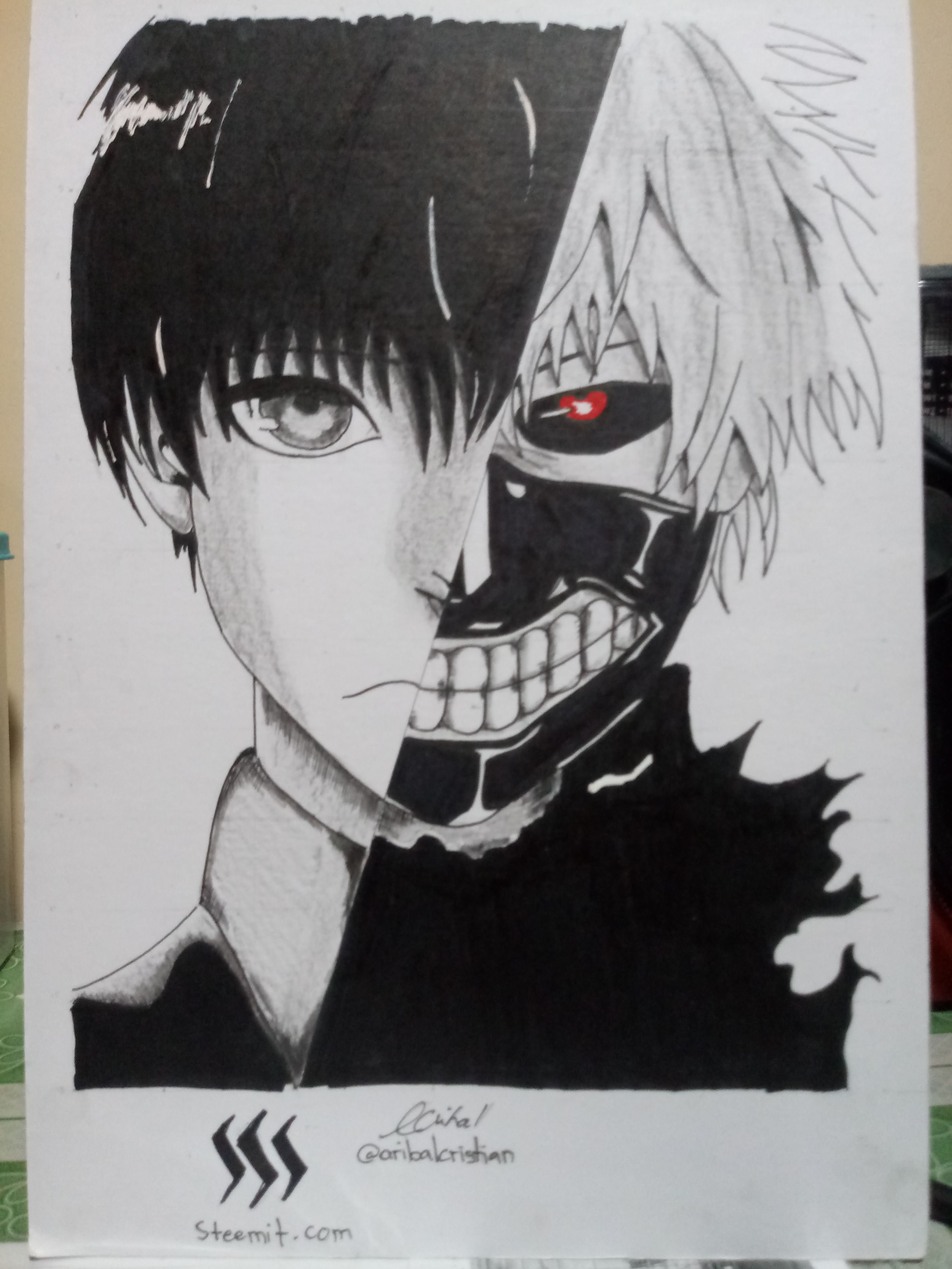 Athah Anime Tokyo Ghoul Ken Kaneki Sad White 1319 inches Wall Poster Matte  Finish Paper Print  Animation  Cartoons posters in India  Buy art film  design movie music nature and