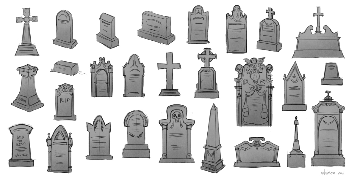 Gravestone Drawing Picture